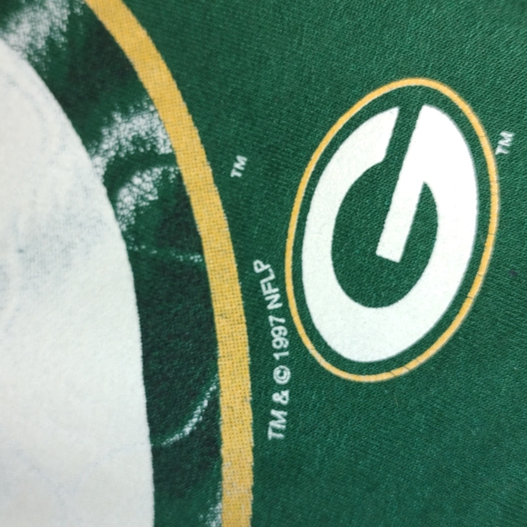 Vtg 1997 Hanes Green Bay Packers Sweatshirt Mens 2XL Green Pullover NFL Logo USA - Picture 4 of 9